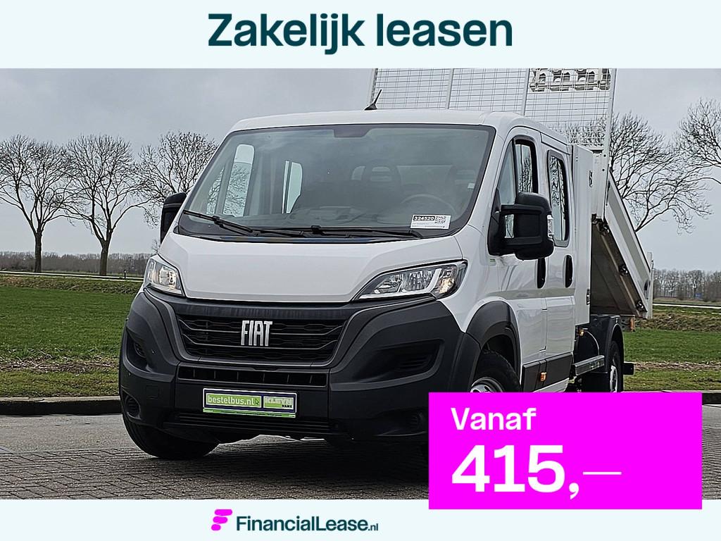 FIAT DUCATO 2.2 dub.cab kipper euro6, Gebruikt, Euro 6, 7 stoelen, Wit