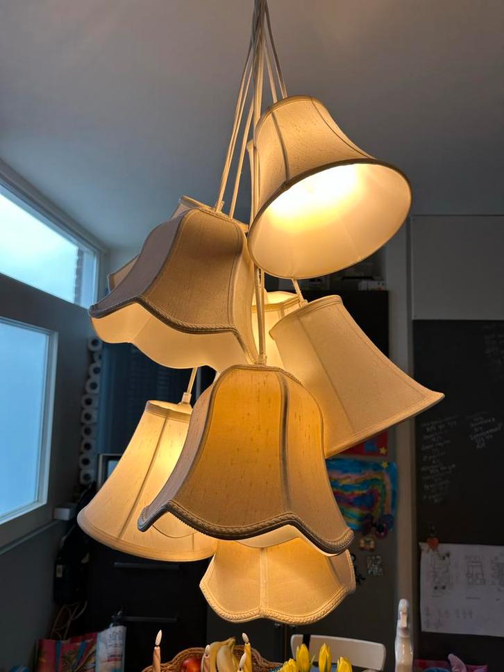 Zuiver Granny hanglamp - Crème, Huis en Inrichting, Lampen | Hanglampen, Gebruikt, 75 cm of meer, Stof, Ophalen