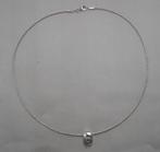 Zilveren koord ketting met hanger nr.2417, Sieraden, Tassen en Uiterlijk, Kettingen, Met hanger, Verzenden, Zo goed als nieuw