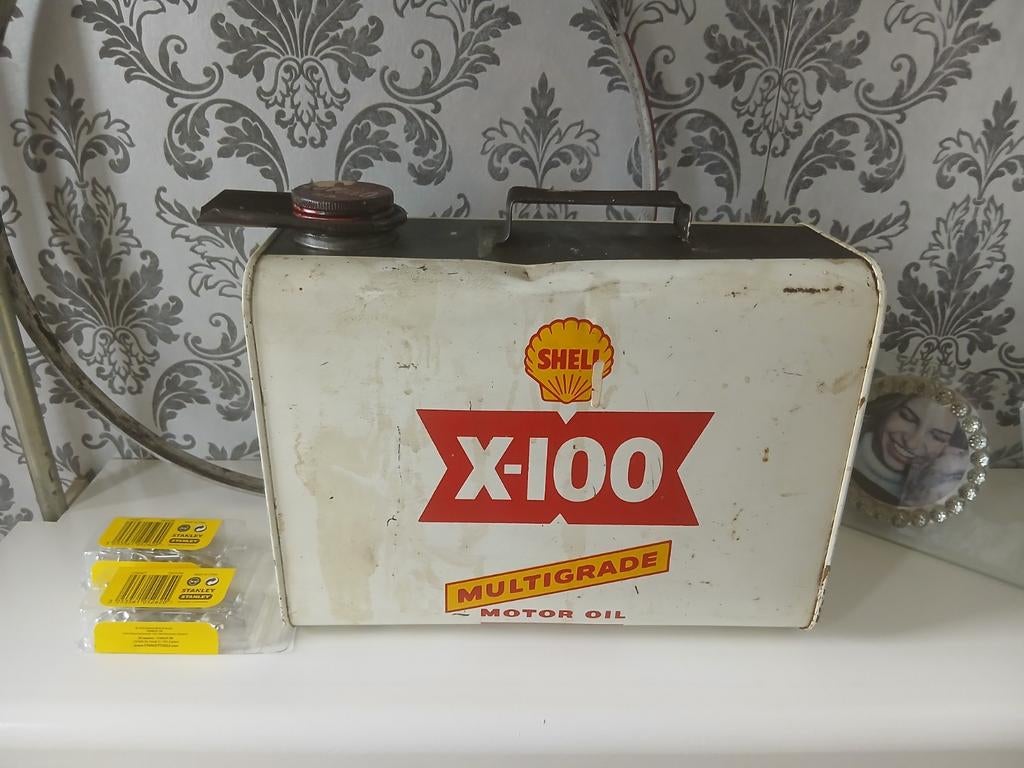 Shell X-100 Multigrade Motor Oil blik, Verzamelen, Merken en Reclamevoorwerpen, Ophalen