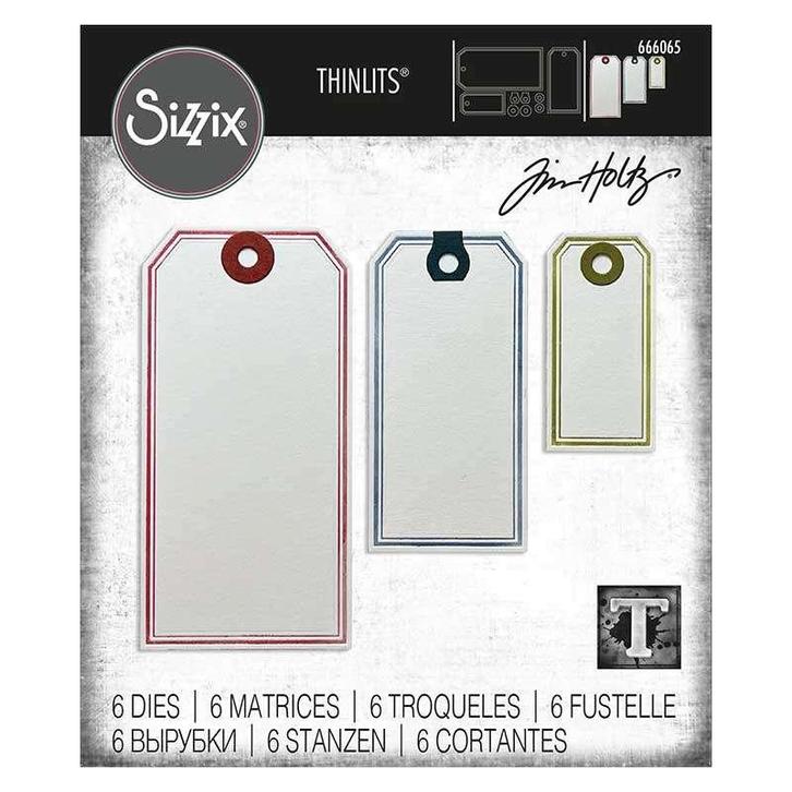Sizzix Tim Holtz Thinlits Framed Tags #666065, Hobby en Vrije tijd, Scrapbooking, Nieuw, Frame of Mal, Sizzix, Verzenden