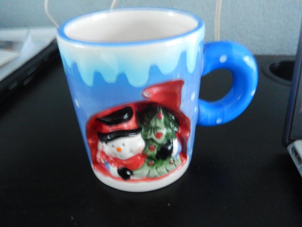 2 stenen kerstbekers (zgan), Diversen, Kerst, Ophalen, Zo goed als nieuw