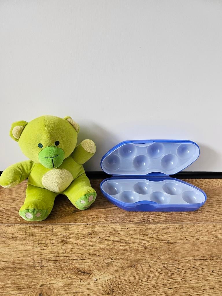 Tupperware blauwe eierdoos voor 6 eieren, Huis en Inrichting, Ophalen of Verzenden, Gebruikt, Blauw, Overige typen