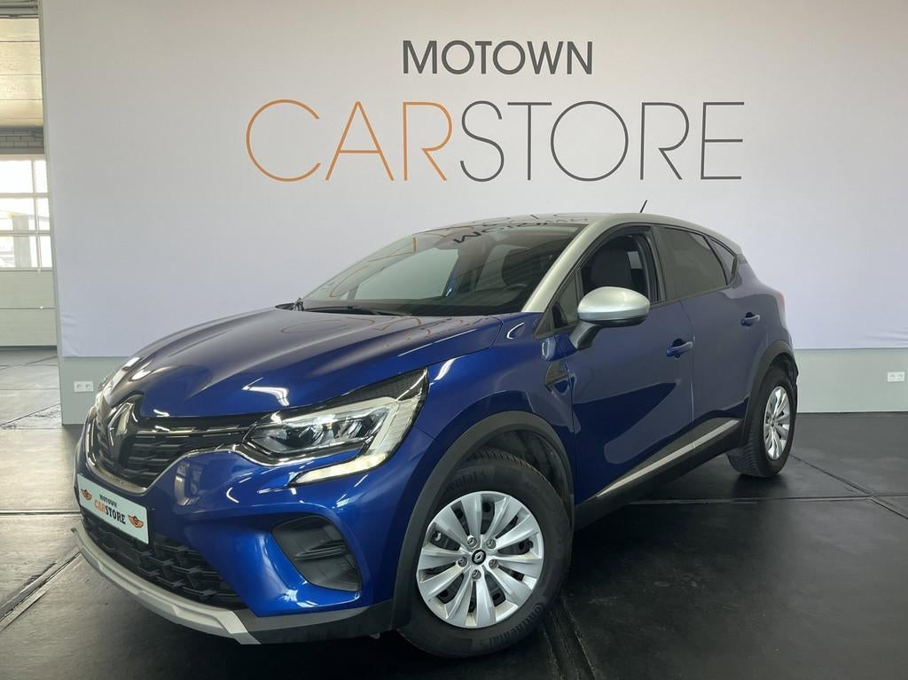 Renault Captur 1.0 TCe 90 Business Zen Navi Pdc Carplay 41.6, Auto's, Renault, Stof, Gebruikt, Zwart, Blauw
