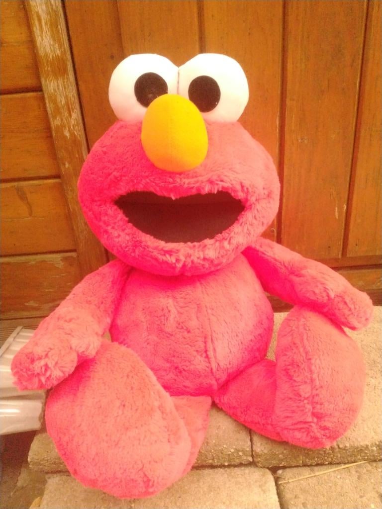 grote elmo knuffel, Kinderen en Baby's, Speelgoed | Knuffels en Pluche, Ophalen, Nieuw, Rood, Overige typen