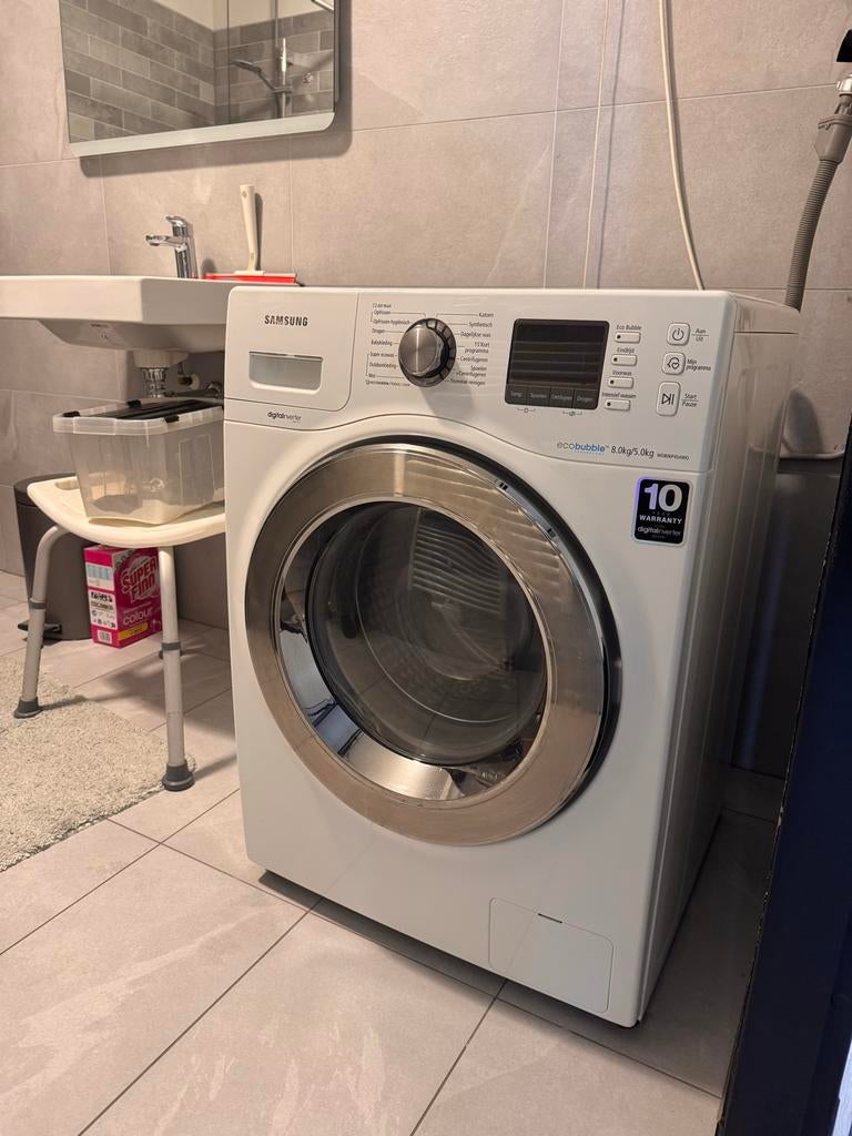 Wasmachine samsung eco bubbel, 6 tot 8 kg, Ophalen of Verzenden, 1200 tot 1600 toeren, 85 tot 90 cm