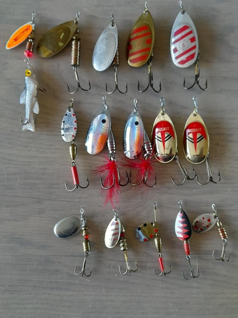 Diverse  verzwaarde spinners 15 X diverse merken / gewichten, Ophalen of Verzenden, Zo goed als nieuw, Kunstaas