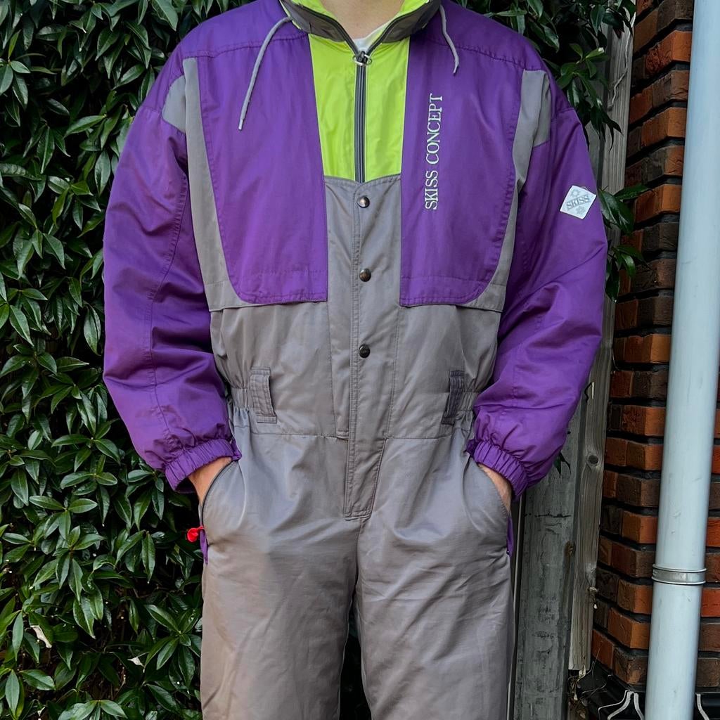 Vintage Retro Skipak (M), Kleding | Heren, Wintersportkleding, Ophalen of Verzenden, Gedragen, Maat 48/50 (M), Pak
