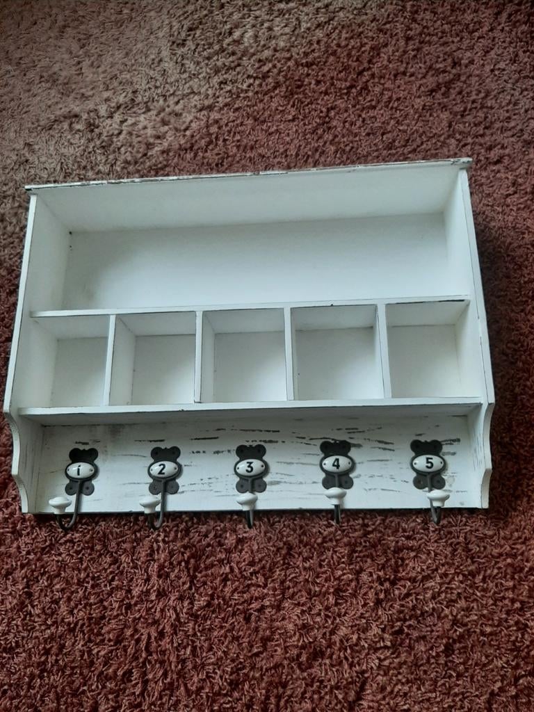 WANDREK MET GENUMMERDE HAKEN, Huis en Inrichting, Woonaccessoires | Wandplanken en Boekenplanken, Ophalen