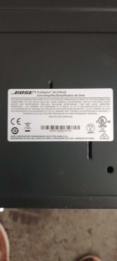 Bose FreeSpace ZA 2120-HZ Zone Versterker, Overige merken, Ophalen of Verzenden, 120 watt of meer, Gebruikt