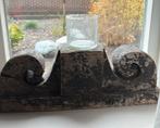 Prachtige zware kandelaar/ poer, Huis en Inrichting, Ophalen, Zo goed als nieuw, Hout, Minder dan 25 cm