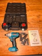 Slagmoersleutel - 2 accus, oplader en 6 moerdoppen, Doe-het-zelf en Verbouw, Gereedschap | Boormachines, 600 watt of meer, Variabele snelheid