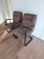 Eetkamerstoelen, 2 stuks., Huis en Inrichting, Stoelen, Ophalen, Gebruikt, Twee, Bruin
