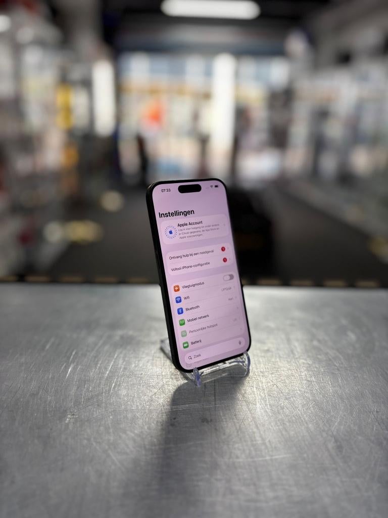 iPhone 15 Pro 128GB Zwart Batterij 100% | Nette staat, ., Ophalen of Verzenden, Zo goed als nieuw, .