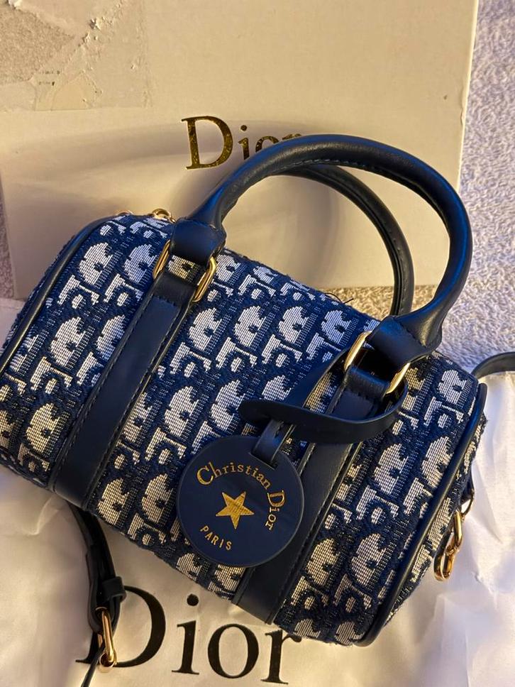 Dior Tasje - Blauw Oblique Patroon, Sieraden, Tassen en Uiterlijk, Tassen | Damestassen, Nieuw, Schoudertasje, Blauw, Ophalen of Verzenden