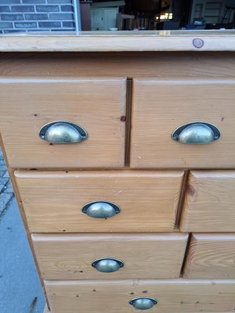 Grenen ladekast messing schelp greep commode, Ophalen, RoDeKo Volendam, R.kooij65@gmail.com, Gebruikt