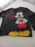 Zwarte longsleeve met Mickey Mouse en pailletten, maat 152, Ophalen of Verzenden, Zo goed als nieuw
