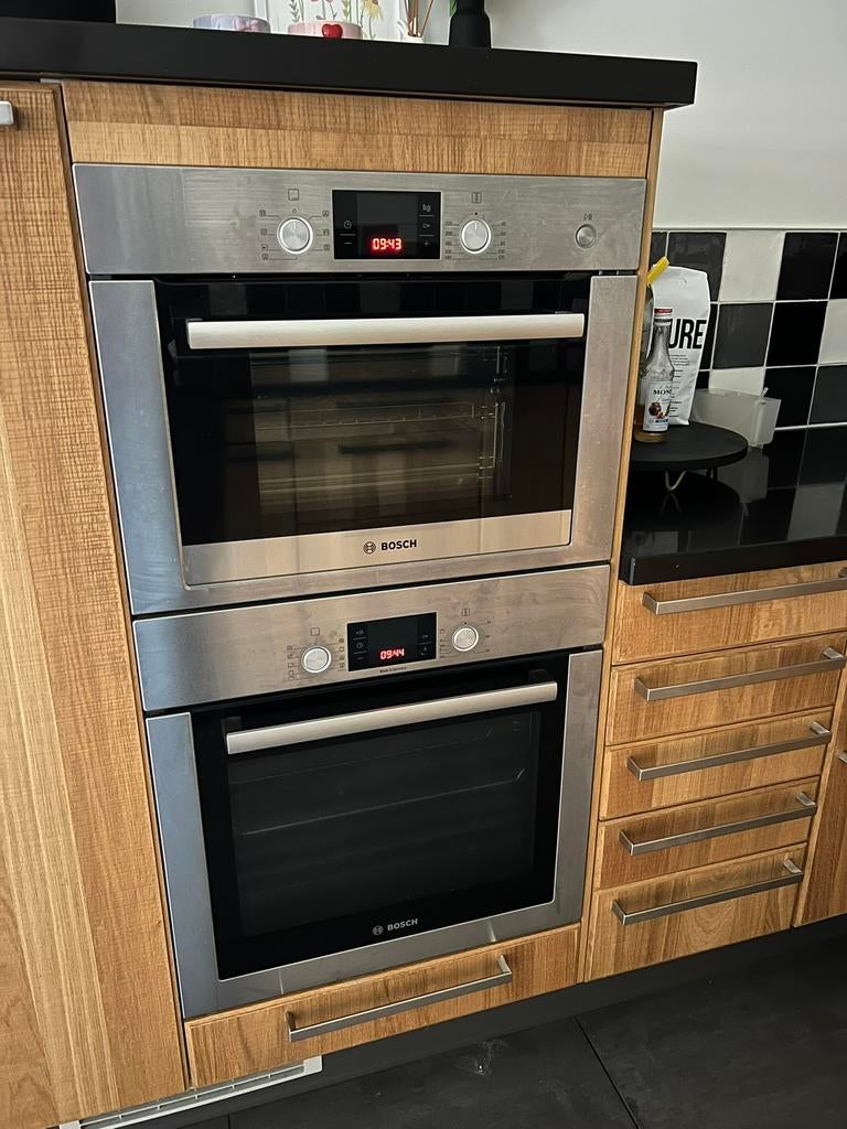 Bosch inbouw oven HBG33U350 en stoomoven HBC34D554, Witgoed en Apparatuur, Ovens, Gebruikt, Hete lucht, Oven, 60 cm of meer