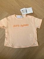 Koraal shirt met tekst - Zara - maat 62, Ophalen of Verzenden, Nieuw, Meisje, Shirtje of Longsleeve