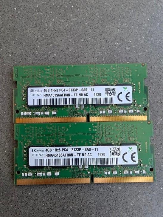 8GB DDR4 Laptop RAM (2x 4GB) – SK Hynix 2133MHz, Gebruikt, DDR4, Ophalen of Verzenden, Laptop