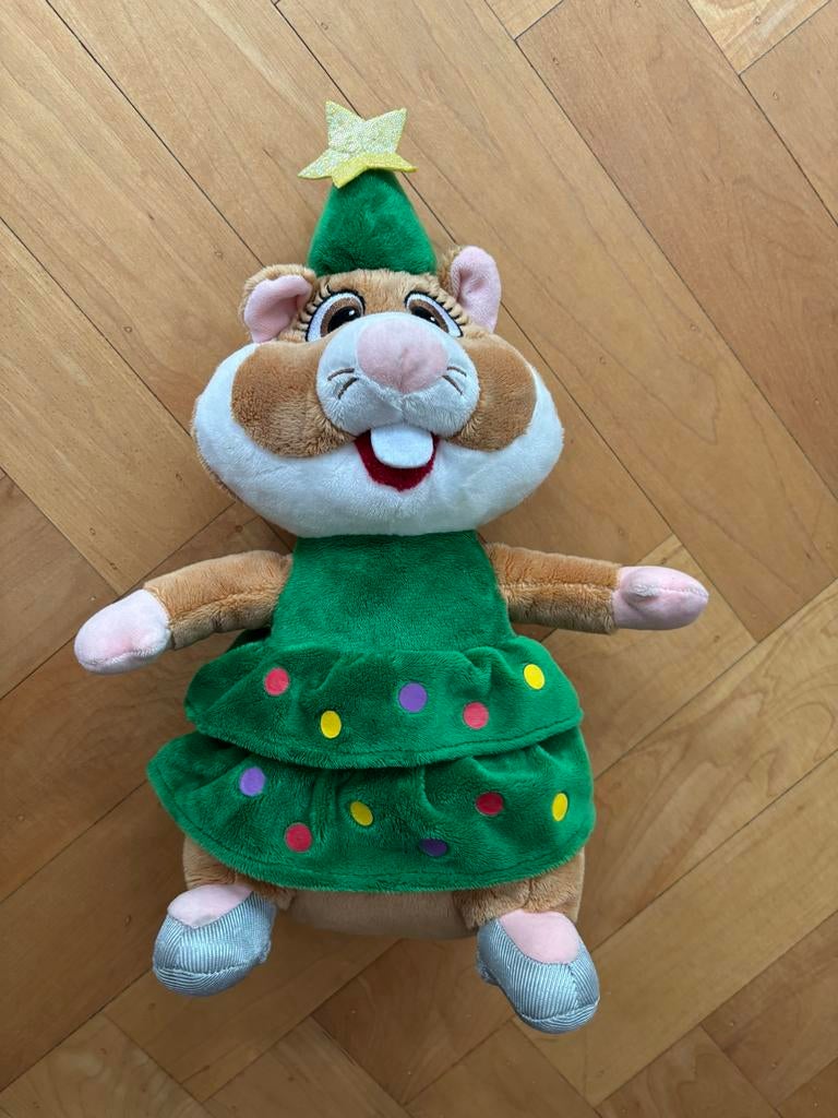 Kerst AH Hamster Knuffel Albert Heijn kerstboom jurkje!, Albert Heijn, Hamster, Ophalen of Verzenden, Zo goed als nieuw