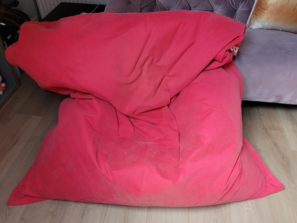 Fatboys Original Stonewashed zitzak, Huis en Inrichting, Zitzakken, Ophalen, Zo goed als nieuw, Rood, Zitzak