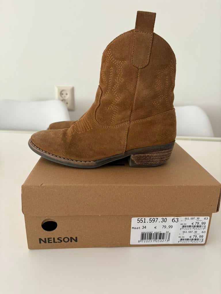 Cowboy laarsjes mt 34 van merk Nelson, Kinderen en Baby's, Ophalen of Verzenden, Gebruikt, Meisje, Laarzen