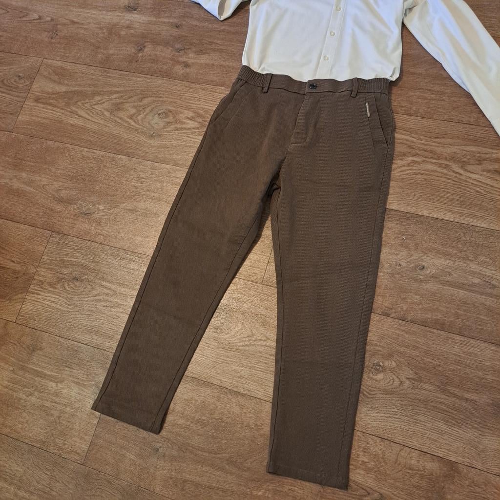 chino broek bruin mt. 32/30, Kleding | Heren, Ophalen of Verzenden, Zo goed als nieuw, Maat 48/50 (M), Bruin