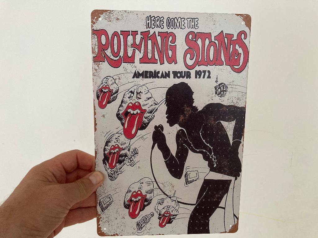 Poster metaal the Rolling stones, Ophalen of Verzenden, Nieuw, A1 t/m A3, Muziek