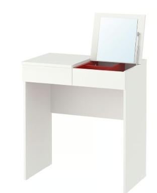 Make up tafel met krukje (IKEA), Huis en Inrichting, Tafels | Kaptafels, Ophalen, 50 tot 100 cm, Zo goed als nieuw, IKEA