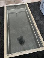 Metaform glazen design  tafel, Ophalen, Gebruikt, 100 tot 150 cm, 50 tot 100 cm