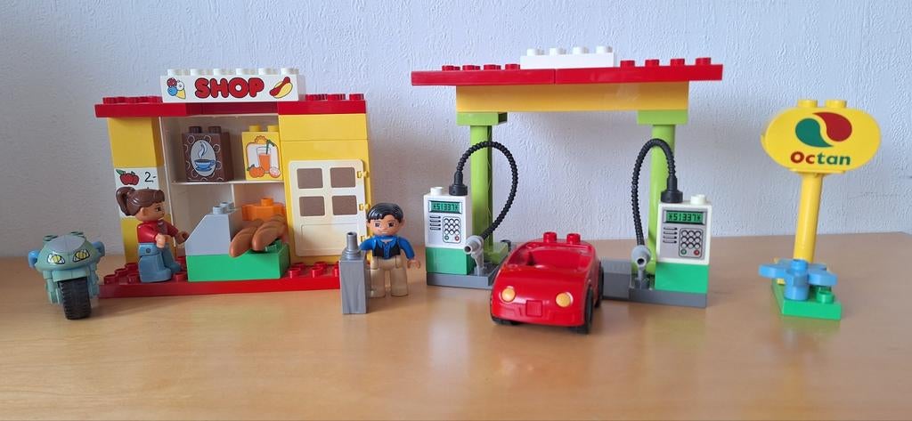 Lego Duplo Benzinestation, Kinderen en Baby's, Speelgoed | Duplo en Lego, Ophalen of Verzenden, Gebruikt, Complete set, Duplo