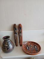 aboriginal Australië instrument vaas bord beschilderd, Ophalen of Verzenden