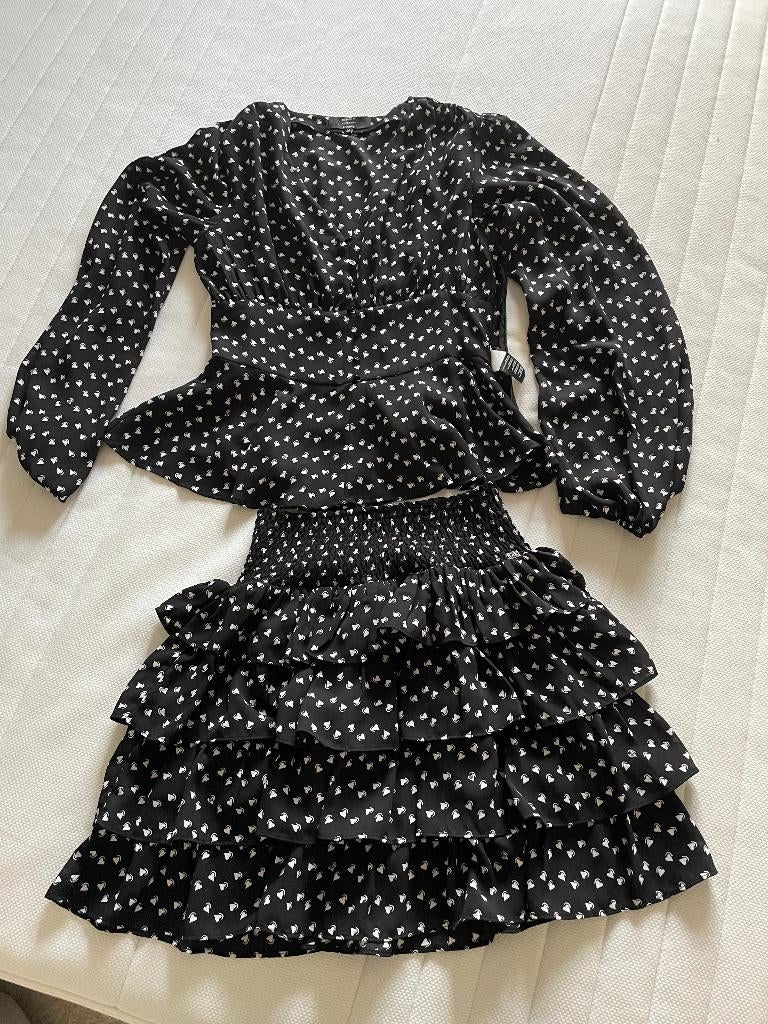 Nikkie blouse en rokje maat S, Ophalen of Verzenden, Zo goed als nieuw, Maat 36 (S)