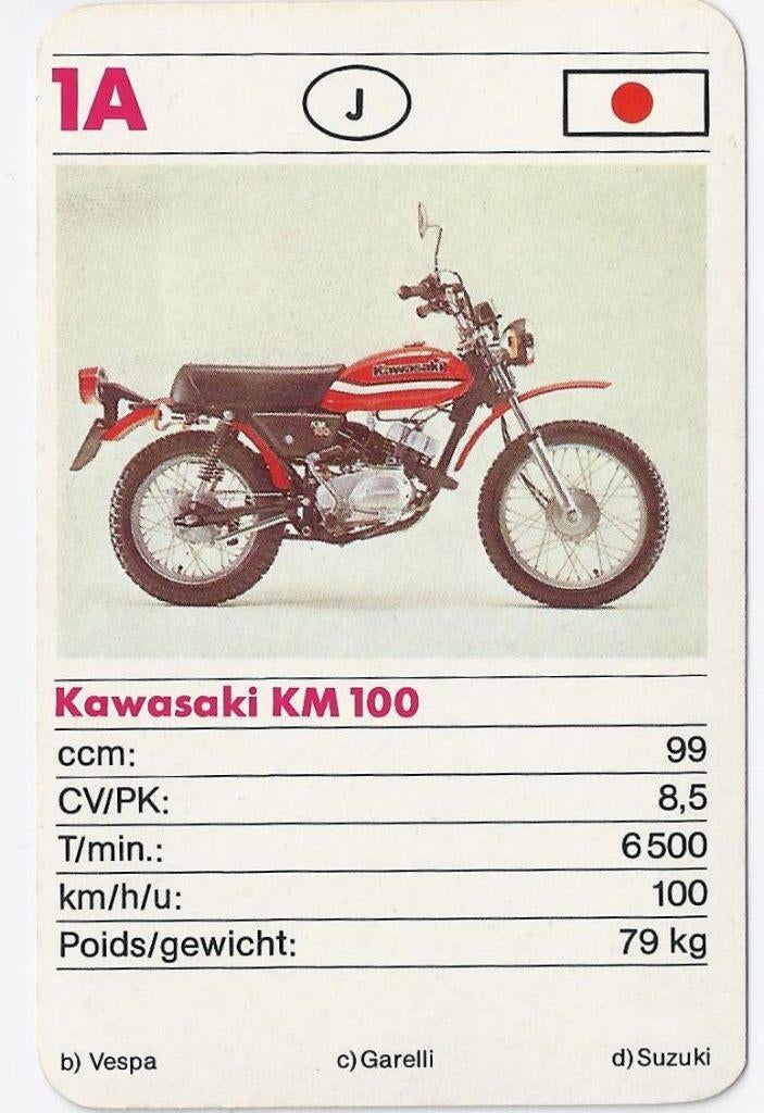 Kw579 Motor verzamelplaatje 1a Kawasaki km 100, Ophalen of Verzenden, Zo goed als nieuw, Motoren