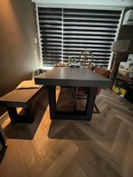 Beton cire meubels: eettafel, bankje en kast, Overige materialen, 100 tot 150 cm, Ophalen of Verzenden, Zo goed als nieuw