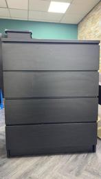 Zwarte ladekast met 4 laden gratis op te halen in Arnhem, Gebruikt, 100 tot 150 cm, 3 of 4 laden, 25 tot 50 cm