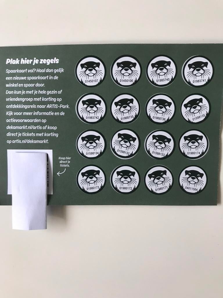 Artis spaarzegels, Hobby en Vrije tijd, Spaarzegeltjes, Ophalen of Verzenden, Zegels, Bonnen of Punten