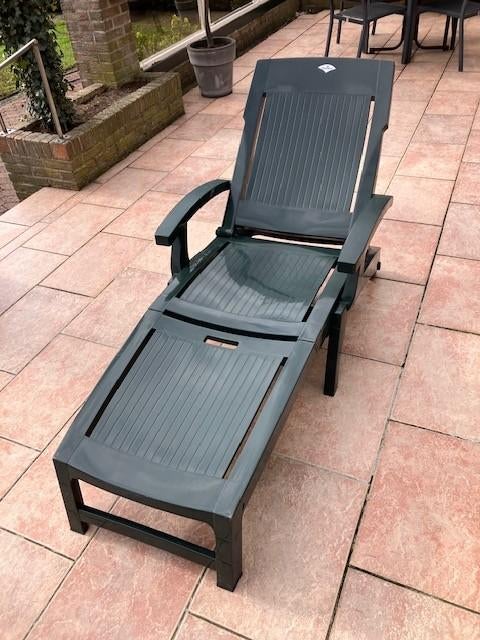 Ligstoel merk Aquarius met kussen, Tuin en Terras, Ophalen, Gebruikt, Kunststof, Verstelbaar