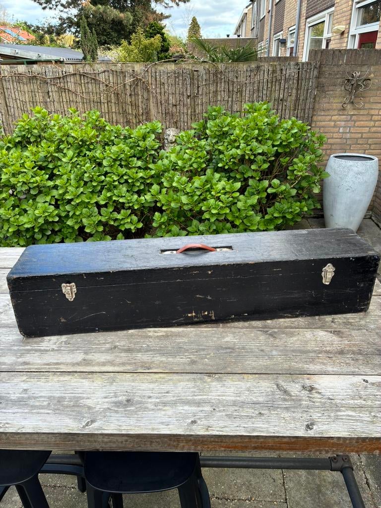 Oude houten kist, Ophalen, Zo goed als nieuw, Minder dan 50 cm