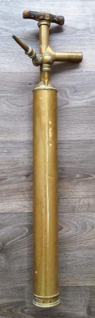 19 de eeuw Grote Blusspuit Waterspuit Brandweer Glazenwasser, Antiek en Kunst, Ophalen of Verzenden