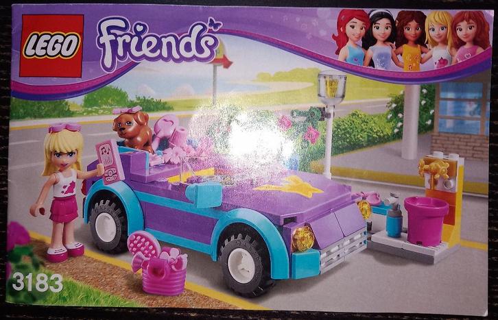 lego 3183-1 (b) lego friends, Stephanie's coole cabrio, Kinderen en Baby's, Speelgoed | Duplo en Lego, Gebruikt, Lego, Complete set