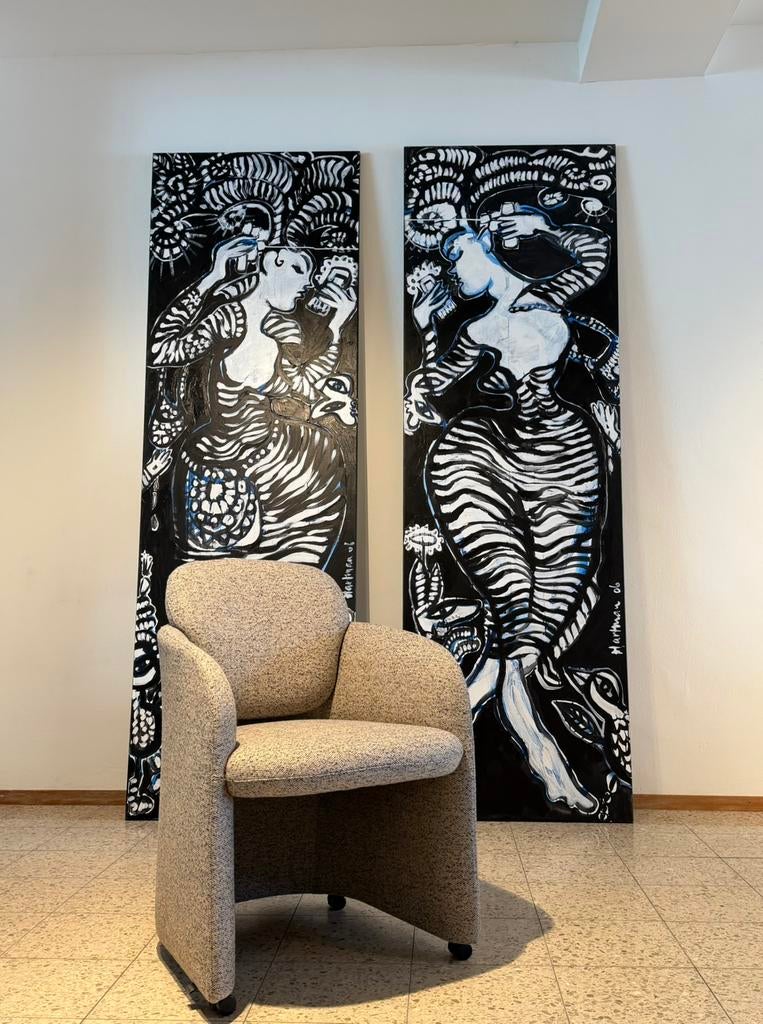 Leolux Vynn eetkamerstoelen in Kvadrat stof NIEUW, Huis en Inrichting, Stoelen, Ophalen, Nieuw, Blauw, Stof