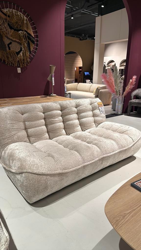 Showmodel Steve Bank + Longchair & 2.5 zits, Ophalen, Zo goed als nieuw, 75 tot 100 cm