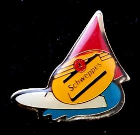 Schweppes surfplank pin, Verzenden, Nieuw, Merk, Speldje of Pin