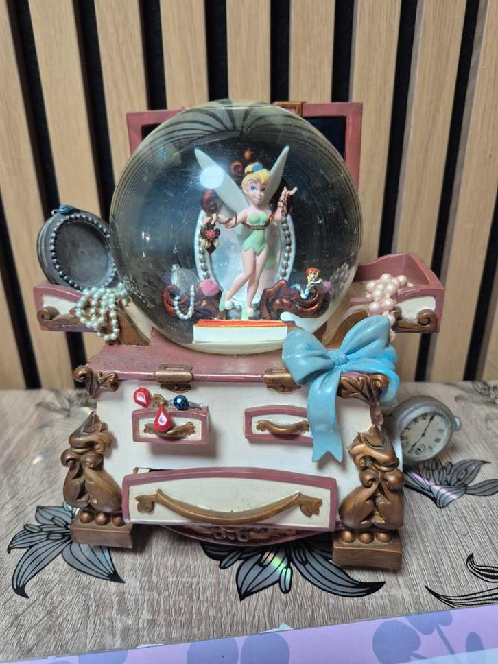 Disney Tinkerbell Sneeuwbol Muziekdoosje Peter Pan, Verzamelen, Disney, Ophalen of Verzenden