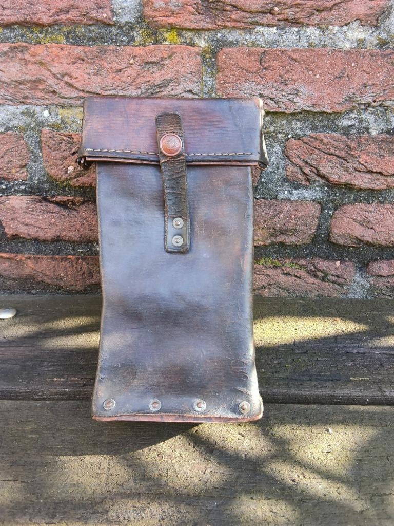 Leren basic munitie tas Home Guard 1939, Verzamelen, Ophalen of Verzenden, Nederland