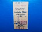 Treinkaartje + DB + 1975 + Köln naar Gemünden + Duitse NS, Ophalen of Verzenden, Gebruikt, Trein, Overige typen