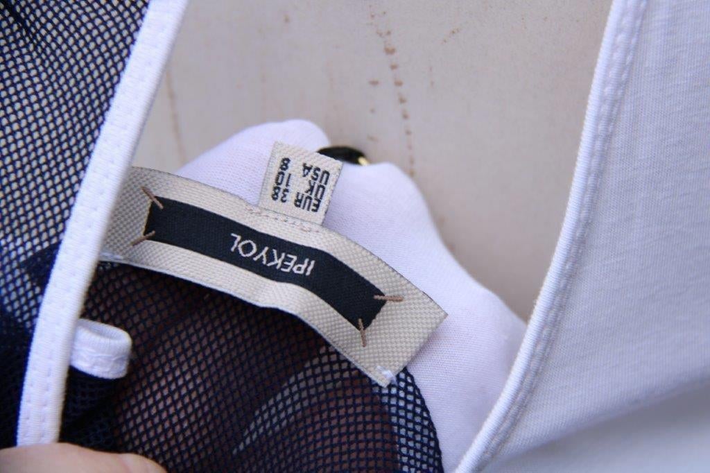 Jurk creme/ donkerblauw Ipekyol mt 38 Vaste prijs, Maat 38/40 (M), Overige kleuren, Verzenden, Ipekyol