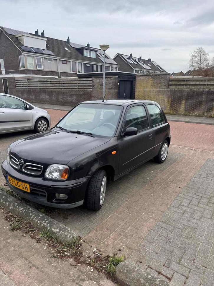 Nissan Micra 1.4 55KW 3D 2002 Zwart, Auto's, Nissan, Particulier, Micra, Benzine, B, Hatchback, Handgeschakeld, Origineel Nederlands